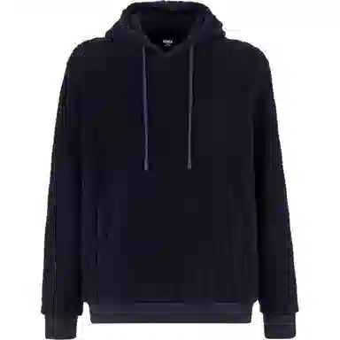 Fendi Embossed FF Hoodie Blue