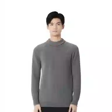 恒源祥 纯羊毛加厚半高领针织长袖毛衣 男款