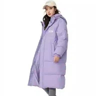 雅鹿 中长款保暖长袖羽绒服 男女同款