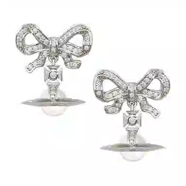 Vivienne Westwood Bow Earrings Silver