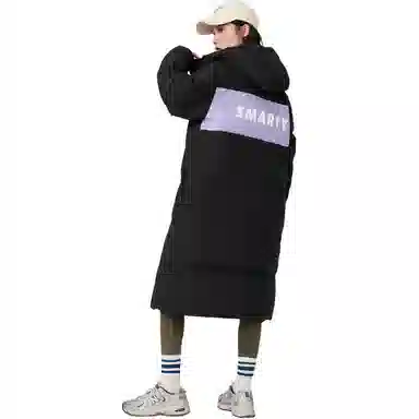 雅鹿 中长款保暖长袖羽绒服 男女同款