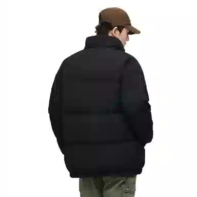 鸭鸭 青少年基础款美式复古多巴胺撞色山系户外立领加厚保暖防风无帽休闲运动百搭舒适柔软都市通勤羽绒服 男女同款