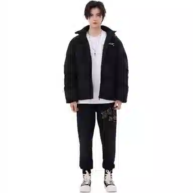 Boy London Short Hooded Down Jacket Black