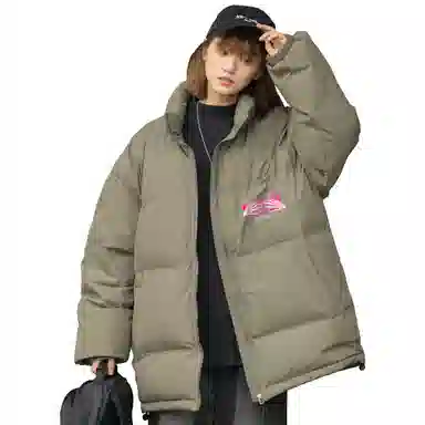 TONYKRZ Fear Heart Letter Puffer Jacket