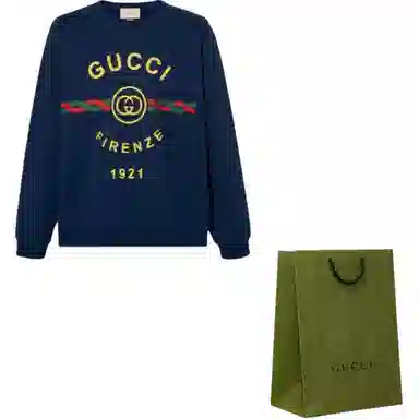 Gucci 1921 Logo Sweatshirt Blue