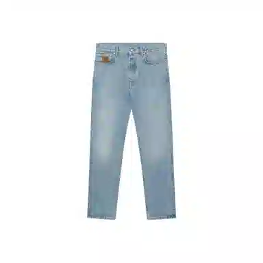 Louis Vuitton SS25 Embroidered Logo Jeans Blue