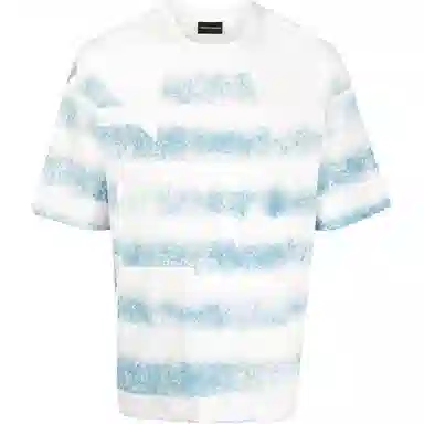 Emporio Armani SS22 Blue White Striped T-Shirt