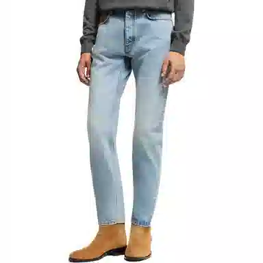 Louis Vuitton SS25 Embroidered Logo Jeans Blue