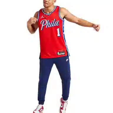 Jordan Dri-FIT NBA Fan Edition Philadelphia 76ers Harden Jersey Red