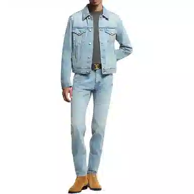 Louis Vuitton SS25 Embroidered Logo Jeans Blue