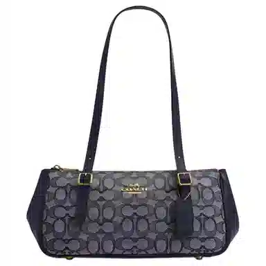 COACH Asher 34 Large Shoulder Bag Blue Gray