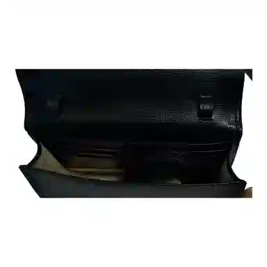 BALLY Classic Printed Leather Clutch Black