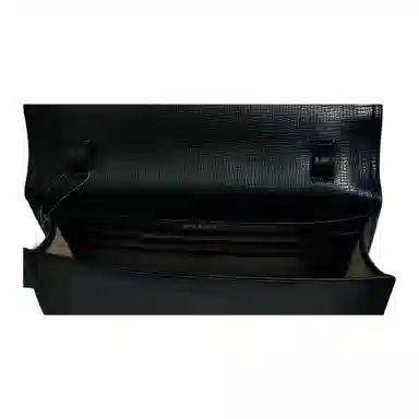 BALLY Classic Printed Leather Clutch Black