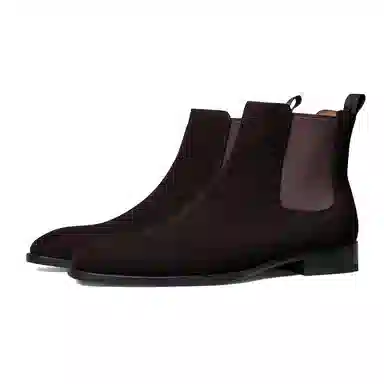 THOM WILLS Chelsea Boots Deep Brown Suede