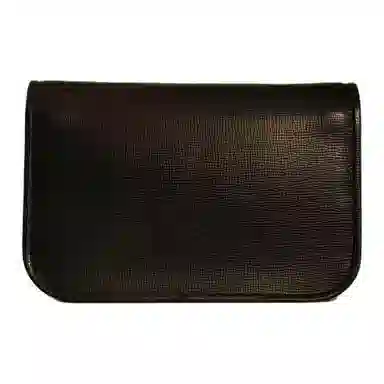 BALLY Classic Printed Leather Clutch Black