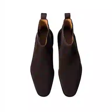 THOM WILLS Chelsea Boots Deep Brown Suede