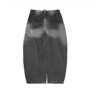 LANQI MONTE Washed Wide-Leg Jeans