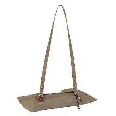 Crying Center Suede Dumpling Bag Small Crossbody