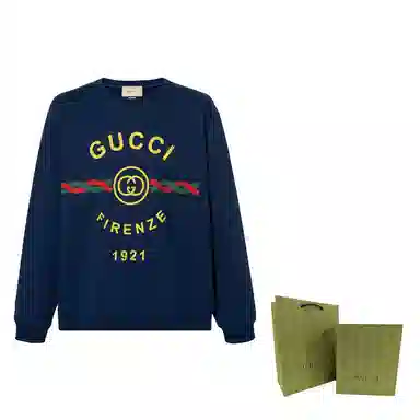 Gucci 1921 Logo Sweatshirt Blue