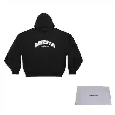 Balenciaga FW23 Logo Hoodie Black