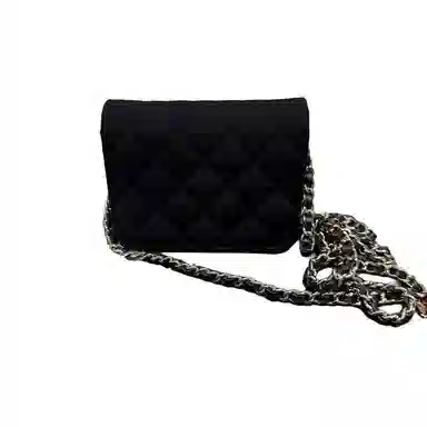 CHANEL 23C Classic Logo Chain Bag Black