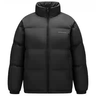 鸭鸭 户外极寒系列 纯色韩版休闲基础百搭短款立领运动面包羽绒服 男女同款