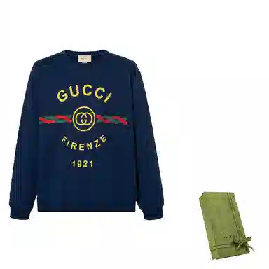 Gucci 1921 Logo Sweatshirt Blue
