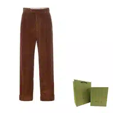 Gucci SS22 Corduroy Trousers Brown
