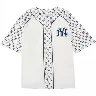 MLB V-Neck Baseball Shirt Cream