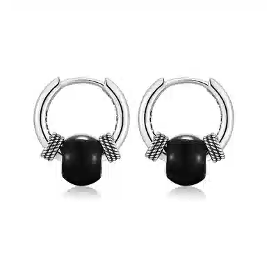 IDEAGEMER Simple Hoop Earrings 925 Silver