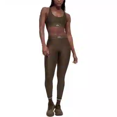 alo yoga Logo Stripe Leggings Black