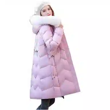 鸭鸭 纯色时尚休闲连帽舒适简约长袖羽绒服 女款