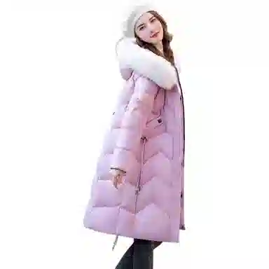 鸭鸭 纯色时尚休闲连帽舒适简约长袖羽绒服 女款