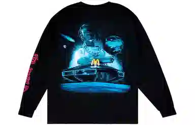 Travis Scott x McDonald's Cactus Jack Logo Long Sleeve Tee Black