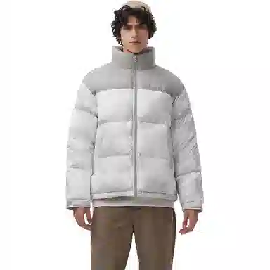 坦博尔 运动印花高充立领面包羽绒服 男女同款