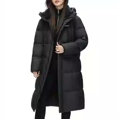 鸭鸭 纯色时尚休闲连帽宽松舒适长袖羽绒服 女款