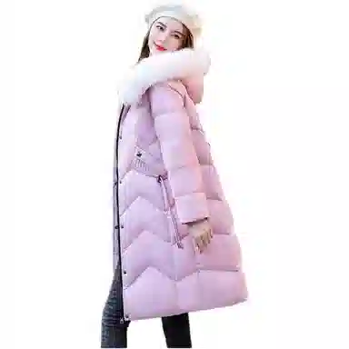 鸭鸭 纯色时尚休闲连帽舒适简约长袖羽绒服 女款