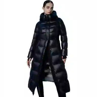 坦博尔 连帽厚款纯色长袖羽绒服 女款