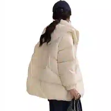 鸭鸭 时尚连帽韩版纯色羽绒服 女款