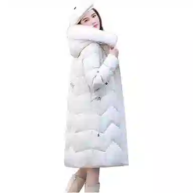 鸭鸭 纯色时尚休闲连帽舒适简约长袖羽绒服 女款