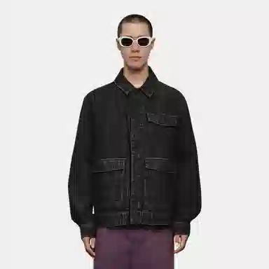 ZARA Loose Denim Jacket Black