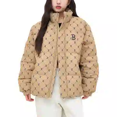 MLB Basic Boston Red Sox Down Jacket Light Beige
