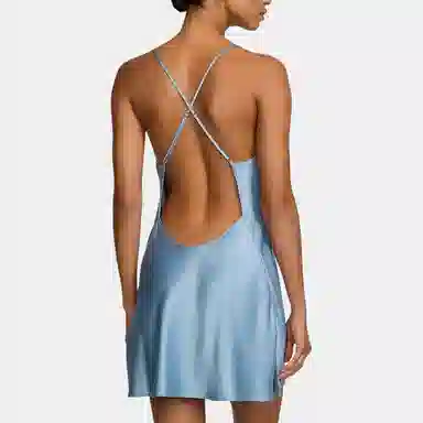Victoria's Secret Satin Open-Back SlipFD