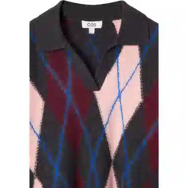 COS Quilted Collar Knit Sweater