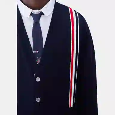 Thom Browne V-Neck Cardigan Blue