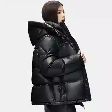 雅鹿 时尚宽松通勤羽绒服 男女同款 黑色