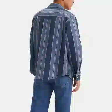 Levi's Striped Western Shirt Blue