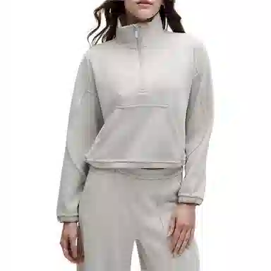 lululemon Brushed Softstreme Half Zip Mohave Brown