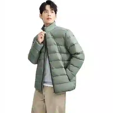 佐丹奴 立领纯色舒适羽绒服 男款