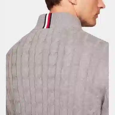 Tommy Hilfiger Logo Half-Zip Knit Sweater